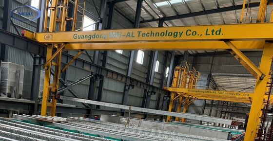 İyi fiyat Özelleştirme ve Esneklik 6500mm Maksimum Profil Uzunluğu ve 8-12μm Anodizing Film Kalınlığı ile Otomatik Anodizasyon Hattı çevrimiçi