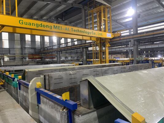 İyi fiyat Alüminyum Profiller için 5-25 µm Film Kalınlığında 500 Ton/Ay Tam Otomatik Eloksal Üretim Hattı çevrimiçi