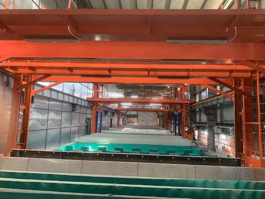 İyi fiyat Alüminyum Profiller için 5-25 µm Film Kalınlığında 500 Ton/Ay Tam Otomatik Eloksal Üretim Hattı çevrimiçi