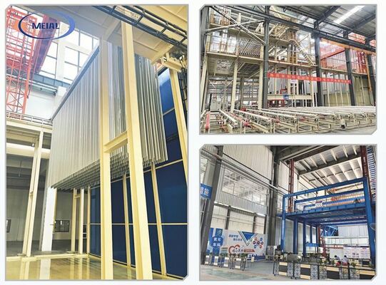 İyi fiyat Yerden Tasarruf ve Tekdüzen Kaplama Kontrolü ile Yüksek Kapasiteli Alüminyum Eloksal için Tasarlanmış Dikey Eloksal Üretim Hattı |Guangdong MEL-AL Technology Co.,ltd çevrimiçi